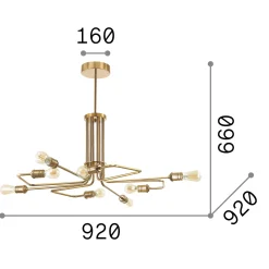 Ideal-Lux - Lampada a sospensione TRIUMPH SP8 , 92 x 92 x h66 cm,<Dmora Cheap