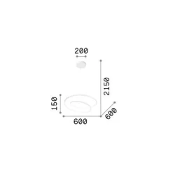 Ideal-Lux - Lampada a sospensione OZ SP D60 DALI , 60 x 60 x h40 cm,<Dmora Clearance