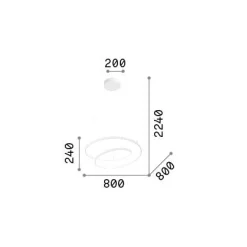 Ideal-Lux - Lampada a sospensione OZ SP D80 DALI , 80 x 80 x h49 cm,<Dmora Cheap