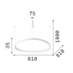 Ideal-Lux - Lampada a sospensione GEMINI SP D081 DALI/PUSH , 81 x 81 x h44 cm,<Dmora Best Sale