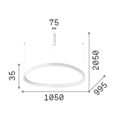 Ideal-Lux - Lampada a sospensione GEMINI SP D105 ON-OFF , 105 x 100 x h29 cm,<Dmora Clearance