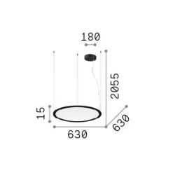 Ideal-Lux - Lampada a sospensione ORBIT SP D63 , 63 x 63 x h26 cm,<Dmora Hot