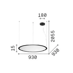 Ideal-Lux - Lampada a sospensione ORBIT SP D93 , 93 x 93 x h26 cm,<Dmora Fashion
