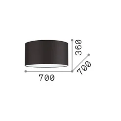 Ideal-Lux - Lampada a sospensione SET UP PARALUME CILINDRO D70 , 70 x 70 x h36 cm,<Dmora Best Sale