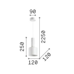 Ideal-Lux - Lampada a sospensione HOLLY SP1 , 12 x 12 x h50 cm,<Dmora Best