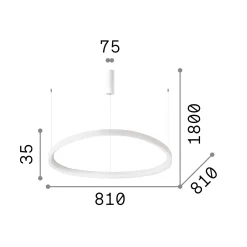 Ideal-Lux - Lampada a sospensione GEMINI SP D081 ON-OFF , 81 x 81 x h29 cm,<Dmora Cheap