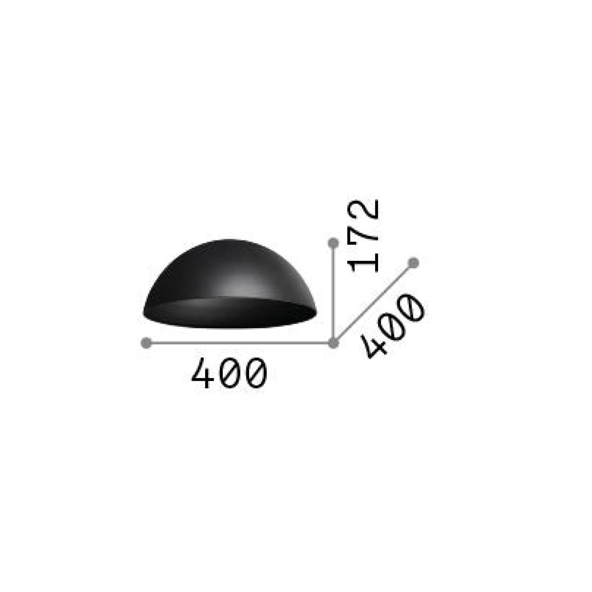 Ideal-Lux - Lampada a sospensione MIX UP SHADE CALOTTA BIG , 40 x 40 x h17 cm,<Dmora Sale