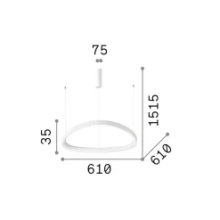Ideal-Lux - Lampada a sospensione GEMINI SP D061 ON-OFF , 61 x 61 x h29 cm,<Dmora Online