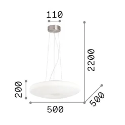 Ideal-Lux - Lampada a sospensione GLORY SP3 D50, 50 x 50 x h45 cm,<Dmora Cheap