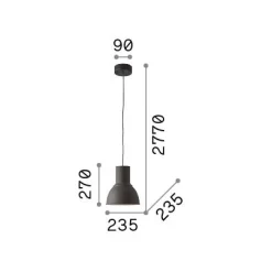 Ideal-Lux - Lampada a sospensione BREEZE SP1 SMALL, 24 x 24 x h52 cm,<Dmora Best Sale