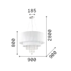 Ideal-Lux - Lampada a sospensione OPERA SP10, 90 x 90 x h105 cm,<Dmora Store