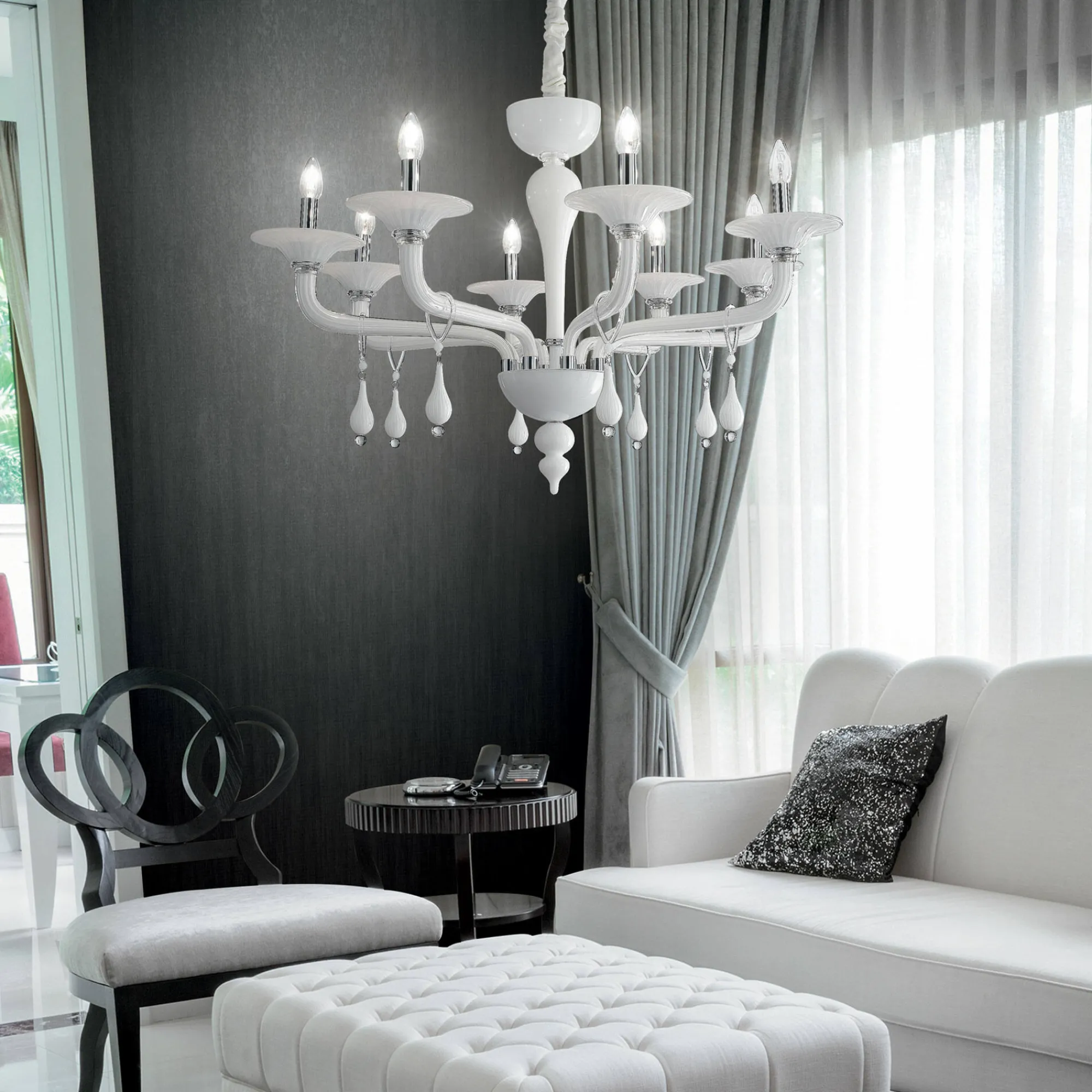 Ideal-Lux - Lampada a sospensione MIRAMARE SP8, 95 x 95 x h87 cm,<Dmora Hot