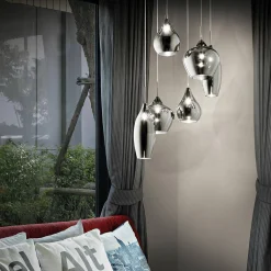 Ideal-Lux - Lampada a sospensione SOFT SP6 FUME', 60 x 60 x h56 cm,<Dmora Sale