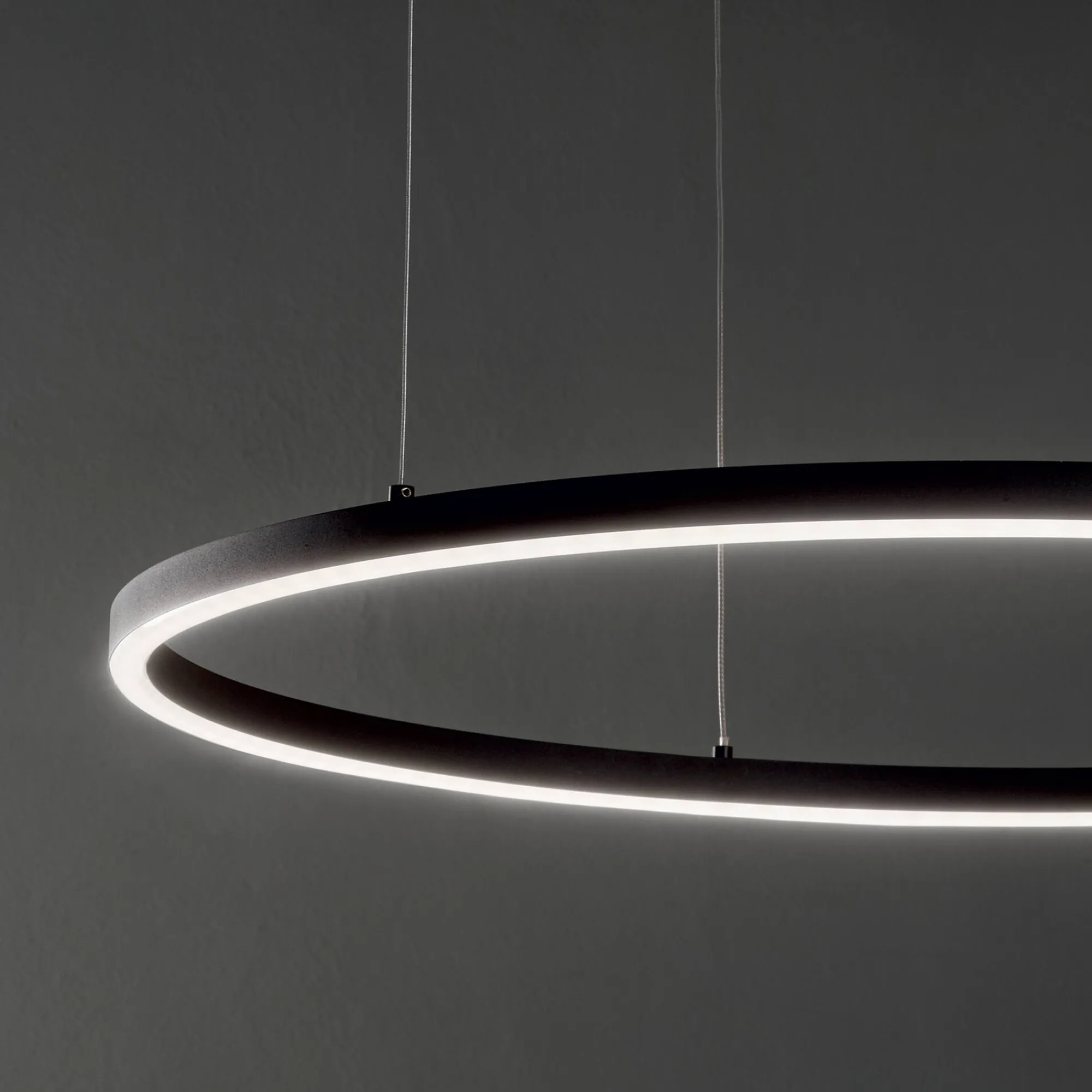 Ideal-Lux - Lampada a sospensione ORACLE SLIM SP D050 ROUND 3000K ON-OFF BK, 50 x 50 x h28 cm,<Dmora Best Sale