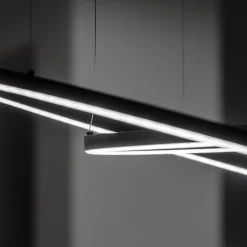 Ideal-Lux - Lampada a sospensione ORACLE SLIM SP D150 ROUND 3000K DALI BK, 150 x 150 x h28 cm,<Dmora Store