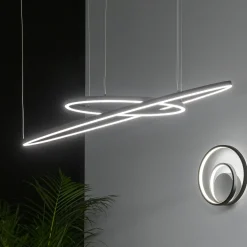 Ideal-Lux - Lampada a sospensione ORACLE SLIM SP D150 ROUND 3000K DALI BK, 150 x 150 x h28 cm,<Dmora Store