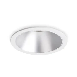 Ideal-Lux - Lampada da incasso GAME TRIM ROUND 11W 3000K WH SL, 9 x 9 x h8 cm, Bianco e Argento<Dmora Online