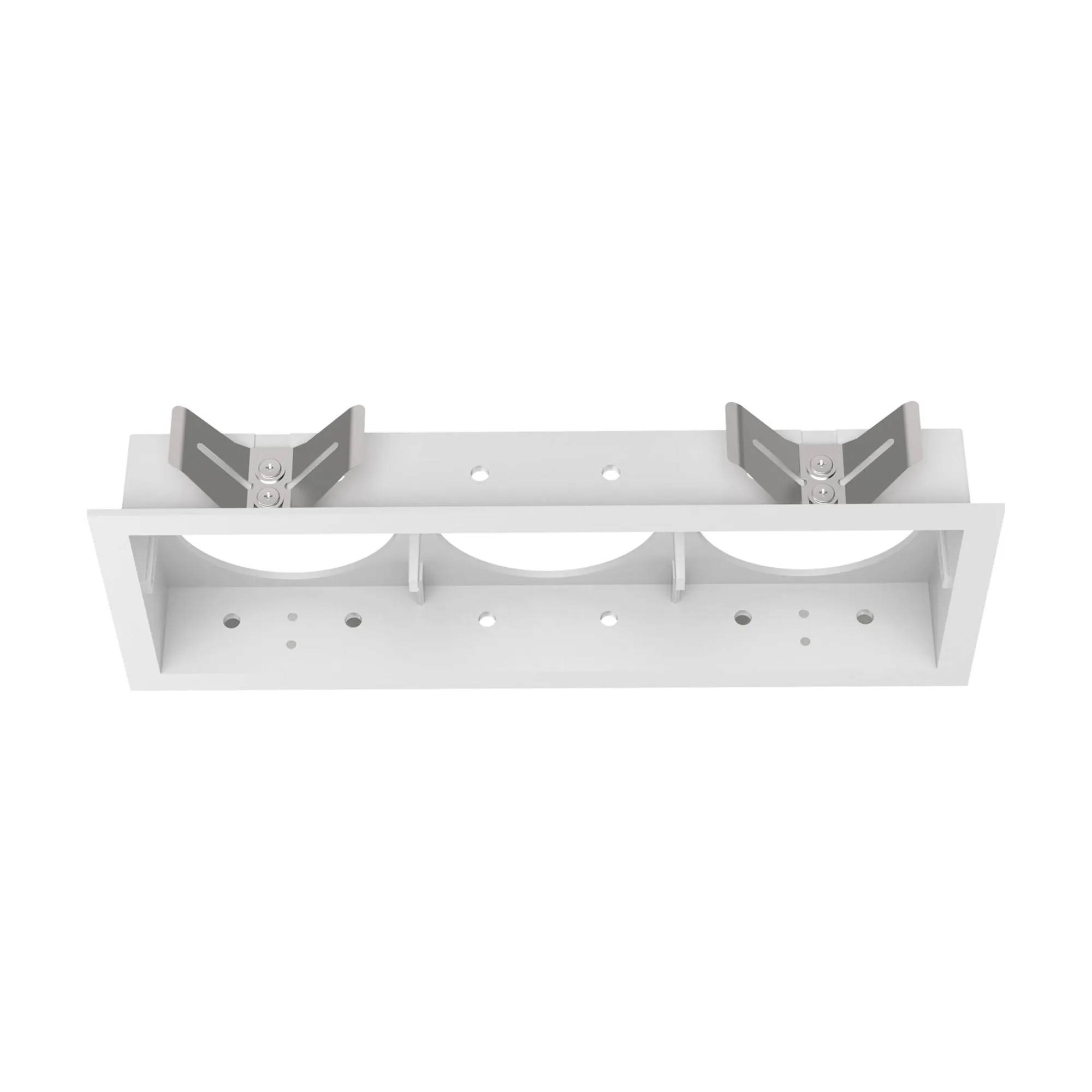 Ideal-Lux - Lampada da incasso BENTO FRAME SQUARE TRIPLE WH, 21 x 9 x h3 cm, Nero<Dmora New
