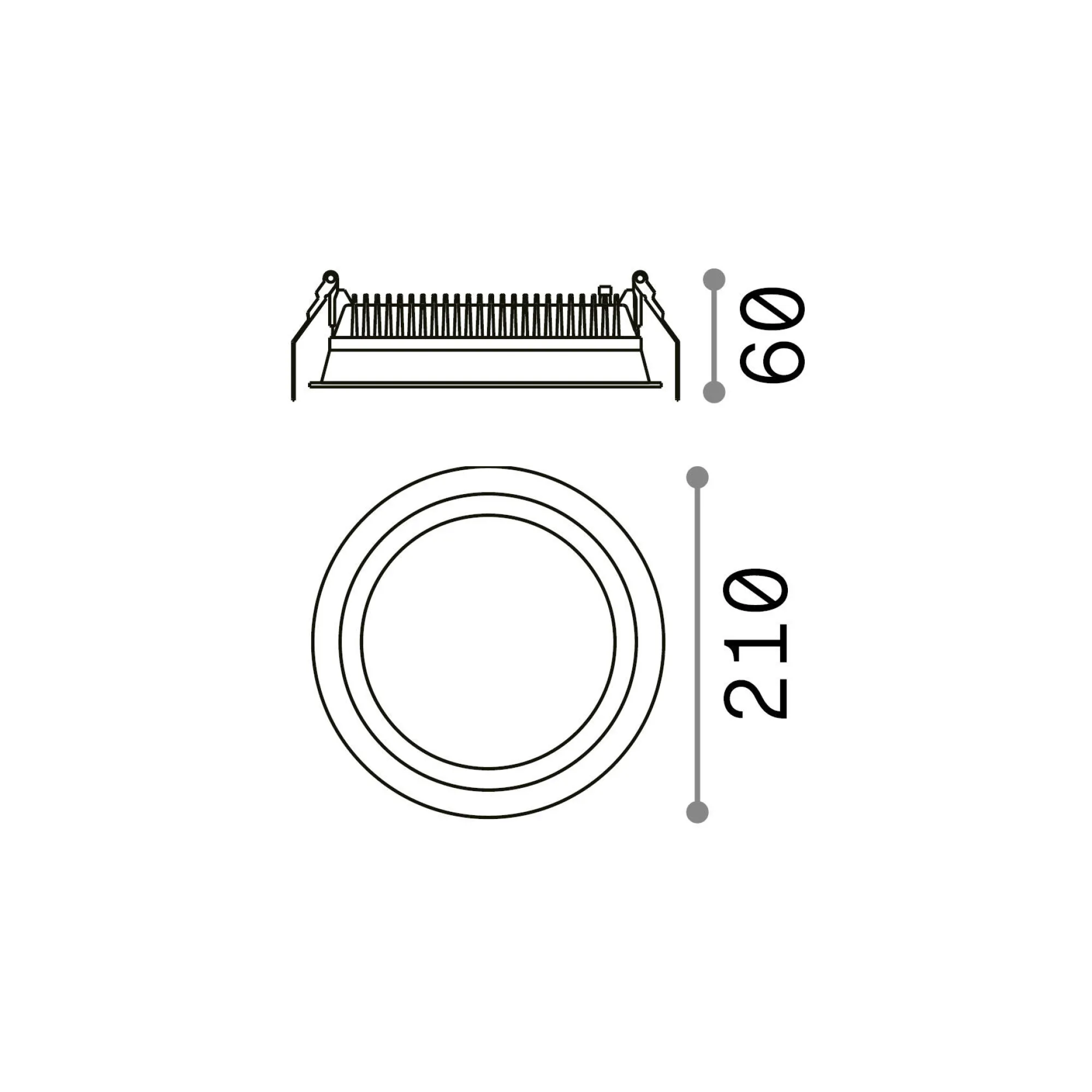 Ideal-Lux - Lampada da incasso DEEP FI 30W 3000K, 21 x 21 x h6 cm,<Dmora Flash Sale
