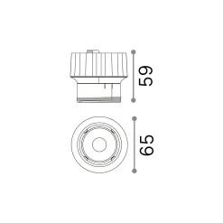 Ideal-Lux - Lampada da incasso DYNAMIC SOURCE 10W 4000K, 7 x 7 x h6 cm,<Dmora Online
