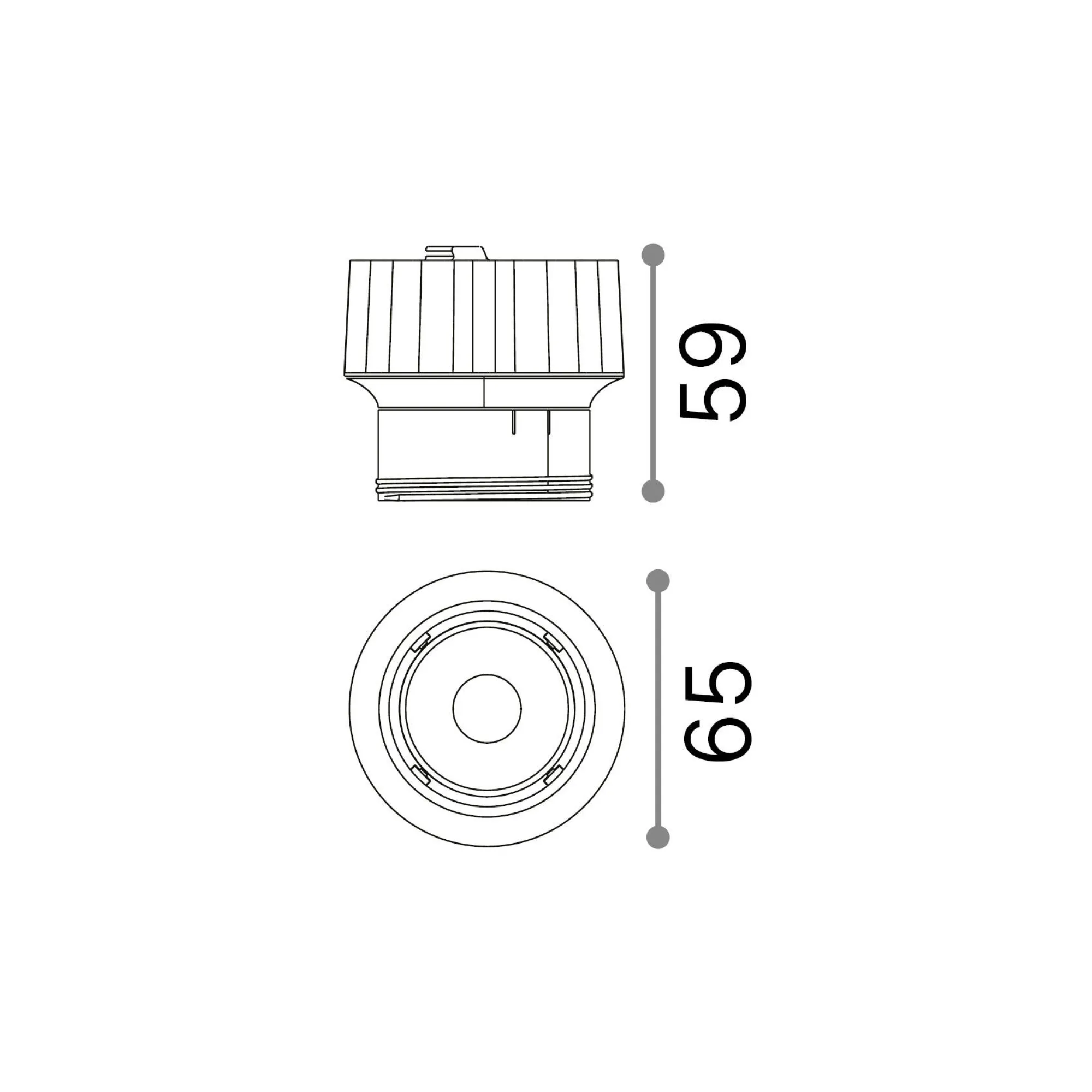 Ideal-Lux - Lampada da incasso DYNAMIC SOURCE 10W 4000K, 7 x 7 x h6 cm,<Dmora Online