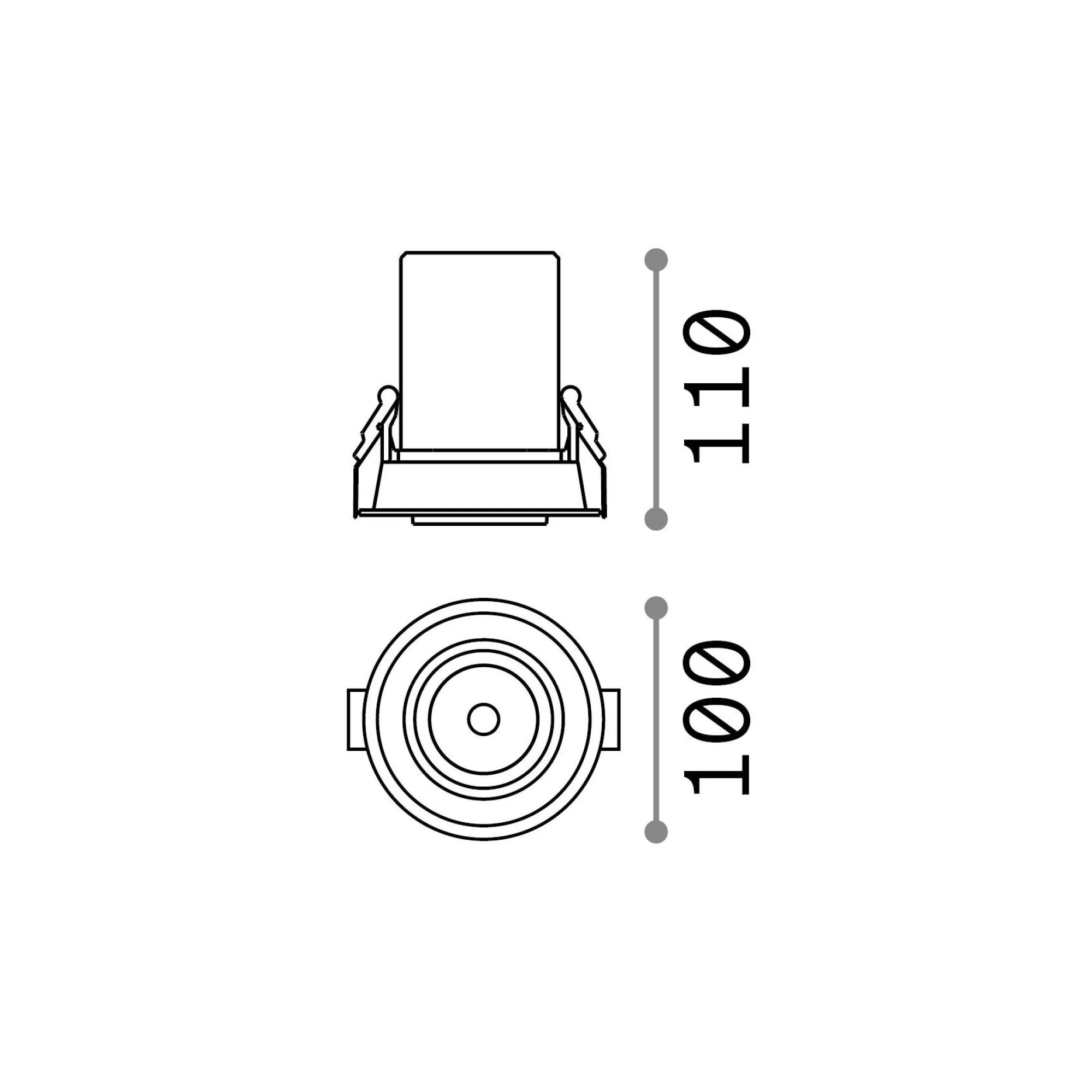 Ideal-Lux - Lampada da incasso NOVA FI 12W 3000K BK, 10 x 10 x h11 cm,<Dmora Cheap
