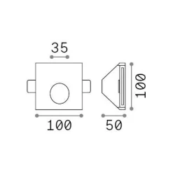 Ideal-Lux - Lampada da incasso WALKY-3 FI, 10 x 10 x h5 cm,<Dmora Best Sale