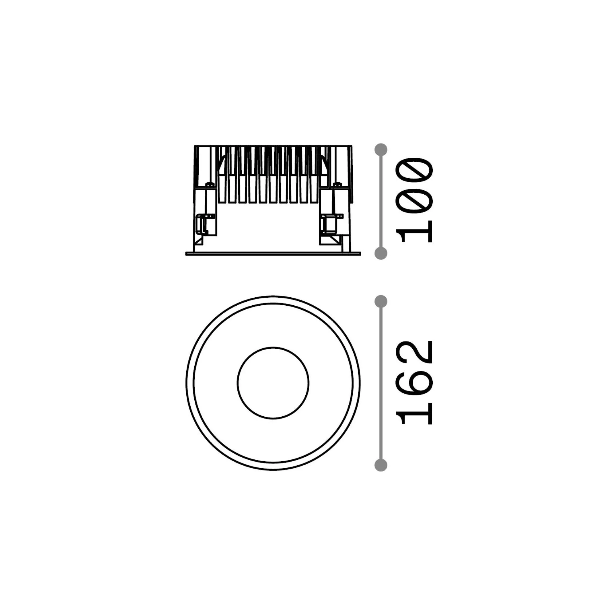 Ideal-Lux - Lampada da incasso OFF FI 28W 4000K BK, 16 x 16 x h10 cm,<Dmora Sale