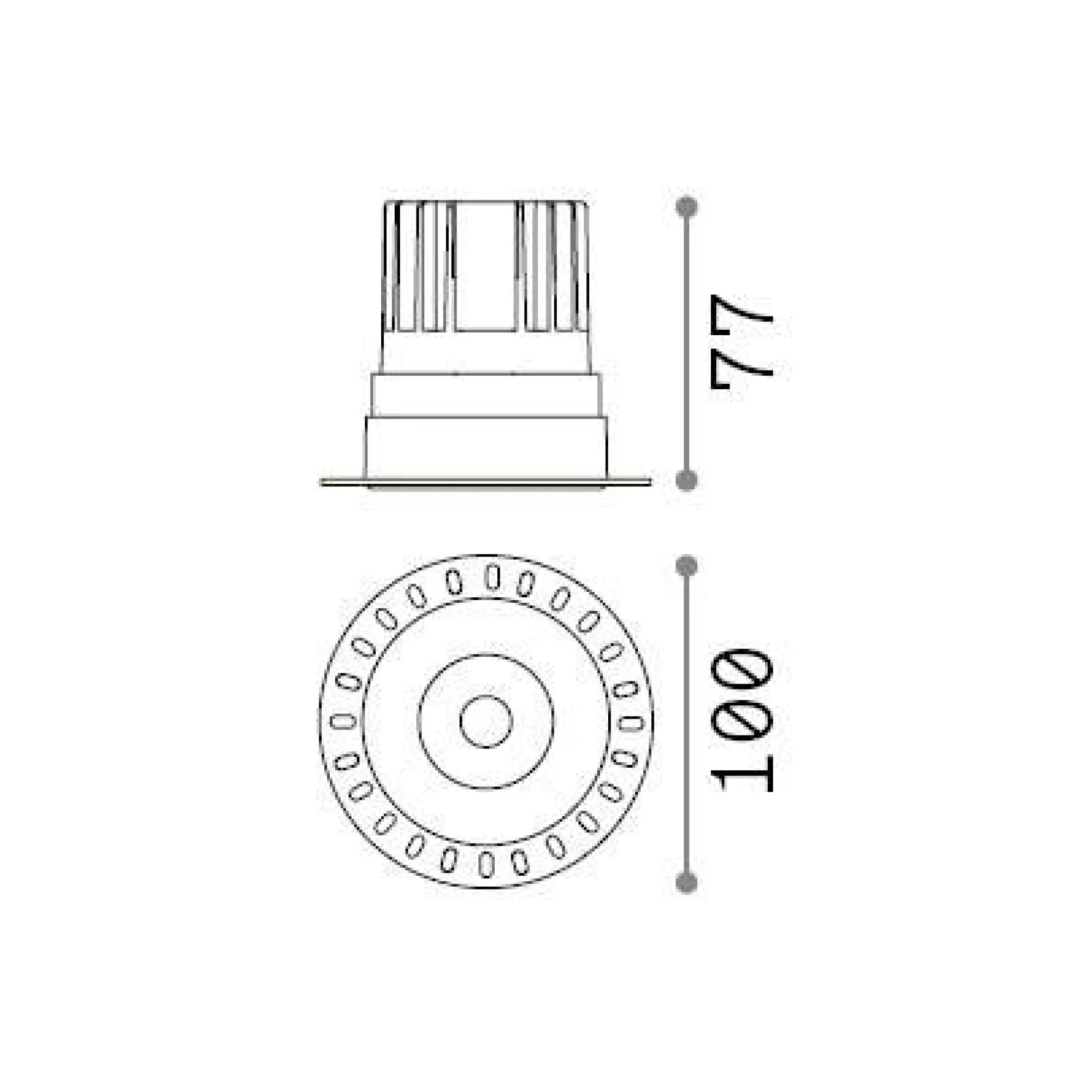 Ideal-Lux - Lampada da incasso GAME TRIMLESS ROUND 11W 3000K BK , 10 x 10 x h8 cm,<Dmora New