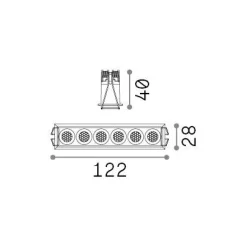 Ideal-Lux - Lampada da incasso LIKA FI SLIM 10W 3000K WH, 12 x 3 x h4 cm,<Dmora Sale