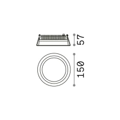 Ideal-Lux - Lampada da incasso DEEP FI 20W 4000K, 15 x 15 x h6 cm,<Dmora Hot