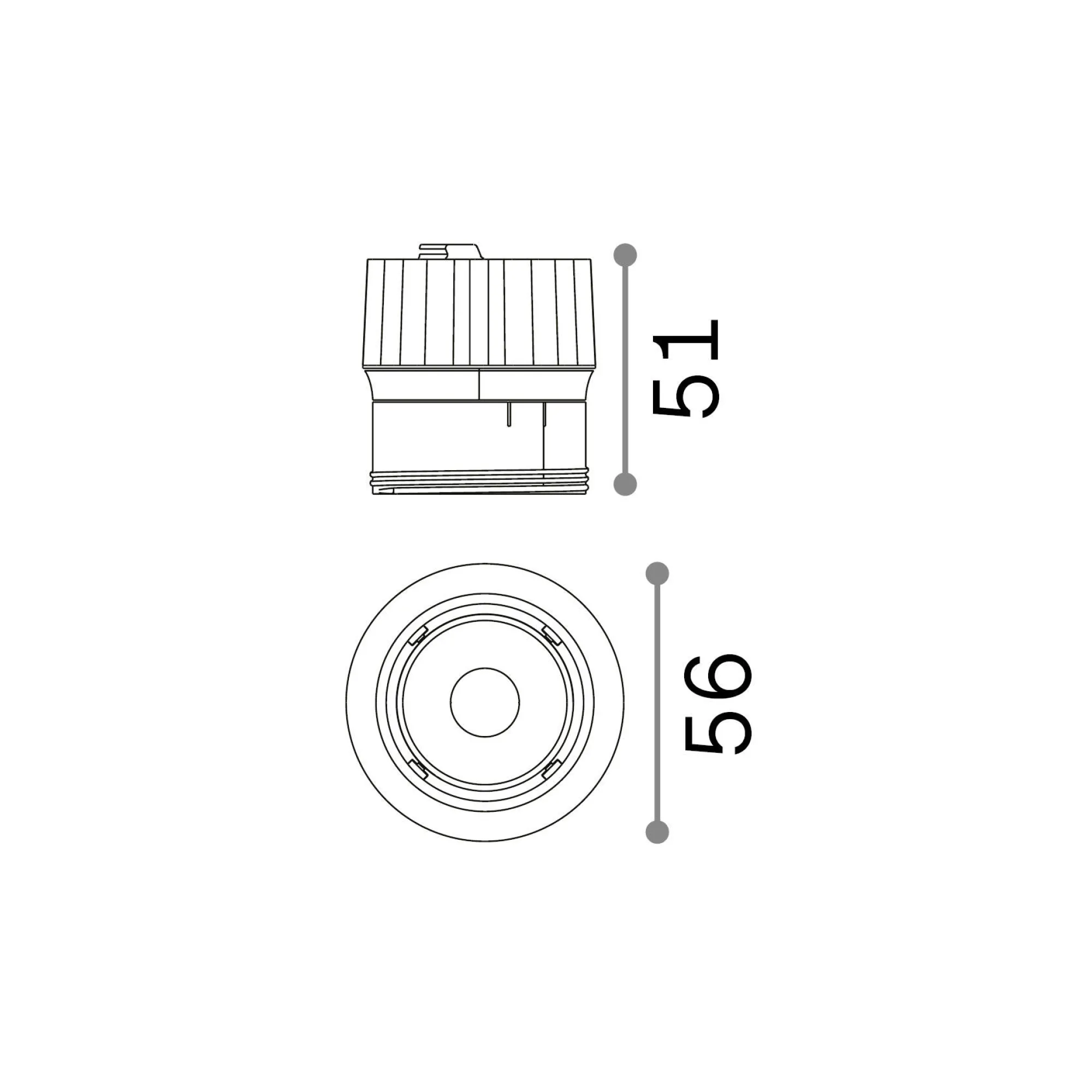 Ideal-Lux - Lampada da incasso DYNAMIC SOURCE 09W 2700K, 6 x 6 x h5 cm,<Dmora Discount