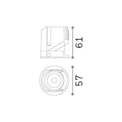 Ideal-Lux - Lampada da incasso BENTO SOURCE 13W 3000K, 6 x 6 x h6 cm,<Dmora Sale