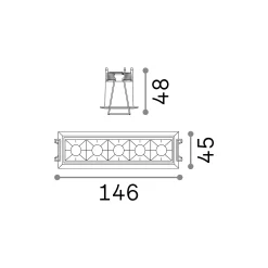 Ideal-Lux - Lampada da incasso LIKA FI TRIM 12W 3000K WH, 15 x 5 x h5 cm,<Dmora Online