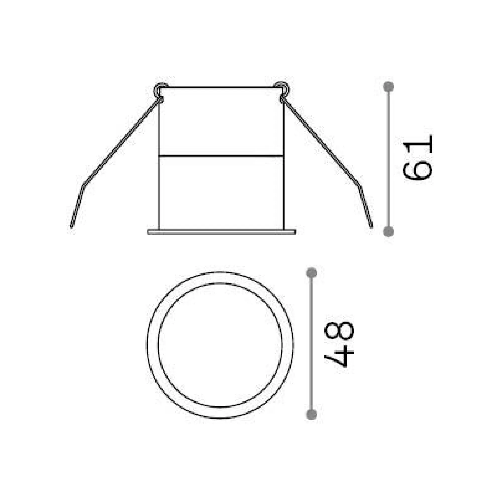 Ideal-Lux - Lampada da incasso QUARK FI 8.0W 3000K WH, 5 x 5 x h6 cm,<Dmora Flash Sale