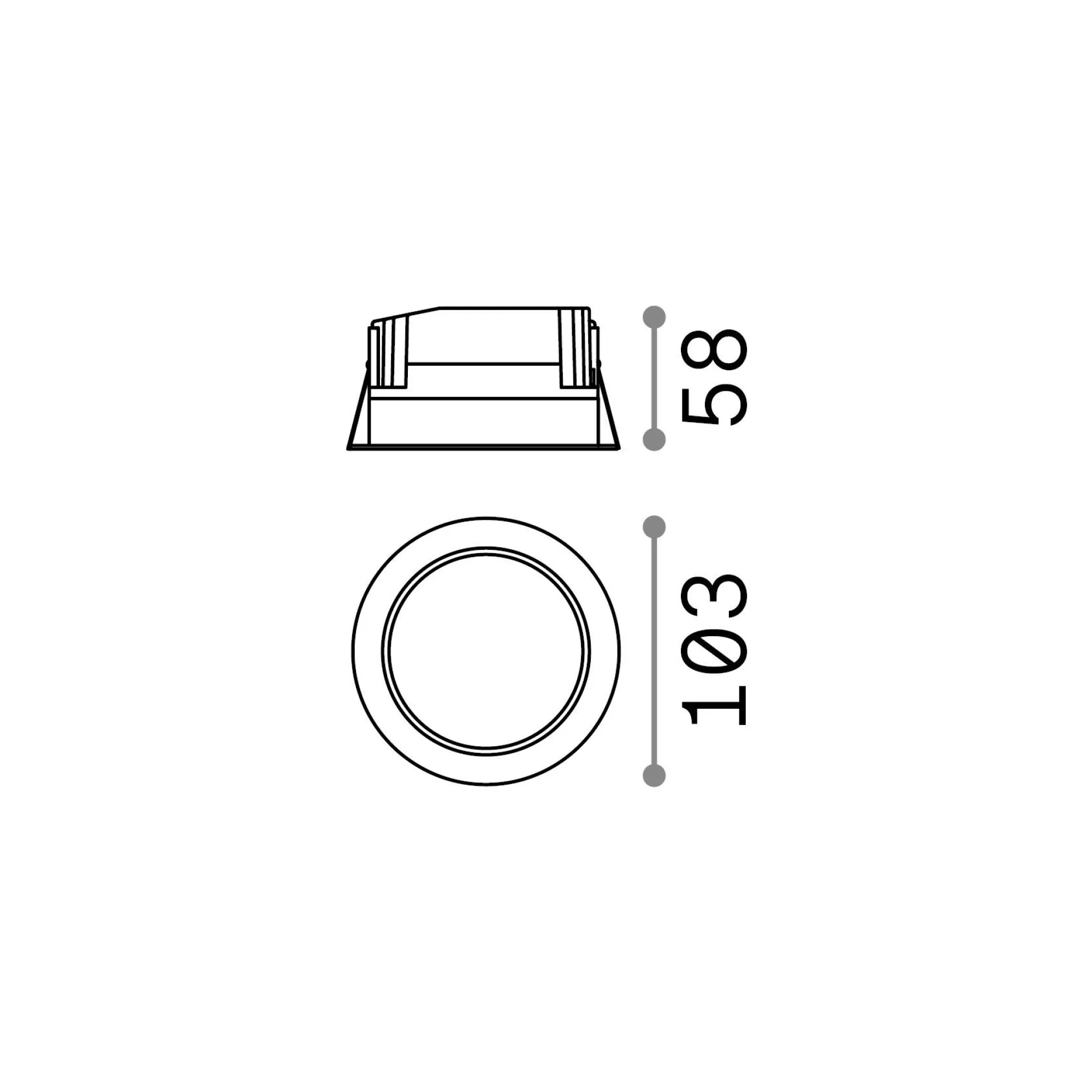 Ideal-Lux - Lampada da incasso BASIC FI ACCENT 10W 3000K, 10 x 10 x h6 cm,<Dmora Shop