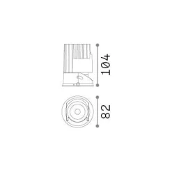 Ideal-Lux - Lampada da incasso ZEUS SOURCE 21W 3000K , 8 x 8 x h10 cm,<Dmora Shop