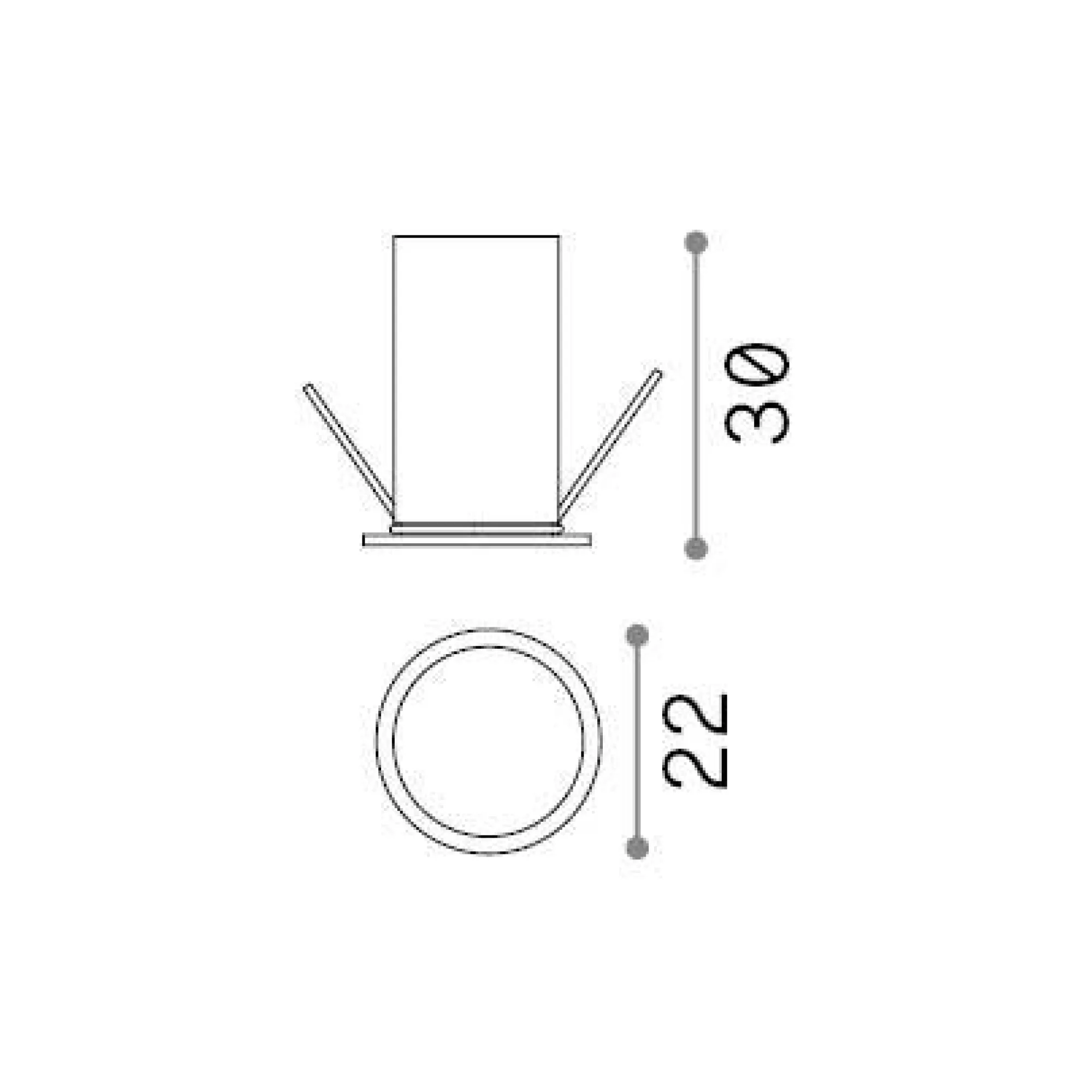 Ideal-Lux - Lampada da incasso QUARK FI 2.8W 3000K WH, 2 x 2 x h3 cm,<Dmora New