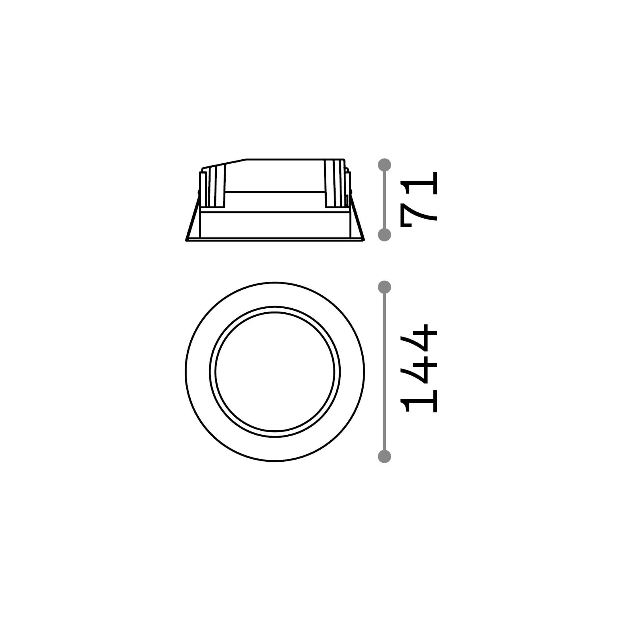 Ideal-Lux - Lampada da incasso BASIC FI ACCENT 15W 4000K, 14 x 14 x h7 cm,<Dmora Flash Sale