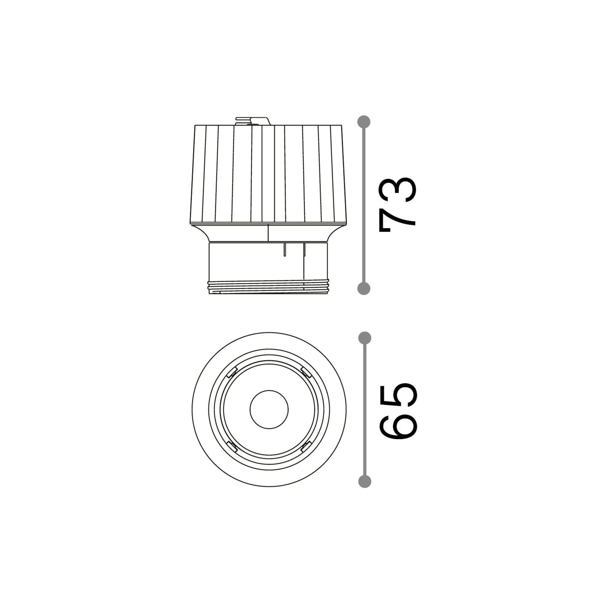 Ideal-Lux - Lampada da incasso DYNAMIC SOURCE 15W 3000K, 7 x 7 x h7 cm,<Dmora Store