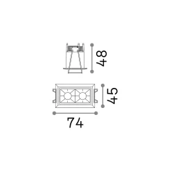 Ideal-Lux - Lampada da incasso LIKA FI TRIM 06W 3000K WH, 7 x 5 x h5 cm,<Dmora Best Sale