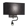 Ideal-Lux - Lampada da parete HOTEL AP2 ALL BLACK, 32 x 23 x h11 cm,<Dmora Clearance