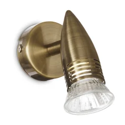 Ideal-Lux - Lampada da parete ALFA AP1 BRUNITO, 6 x 11 x h11 cm,<Dmora Sale
