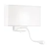 Ideal-Lux - Lampada da parete HOTEL AP2 ALL WHITE, 32 x 23 x h11 cm,<Dmora Sale