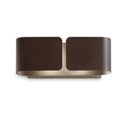 Ideal-Lux - Lampada da parete CLIP AP2 MINI COFFEE, 25 x 9 x h8 cm,<Dmora Outlet