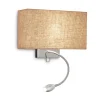 Ideal-Lux - Lampada da parete HOTEL AP2 CANVAS, 32 x 23 x h11 cm,<Dmora Hot