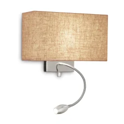 Ideal-Lux - Lampada da parete HOTEL AP2 CANVAS, 32 x 23 x h11 cm,<Dmora Hot