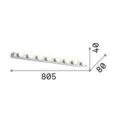 Ideal-Lux - Lampada da parete PRIVE' AP8 , 81 x 4 x h8 cm,<Dmora Flash Sale