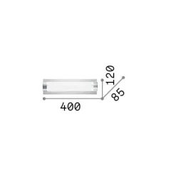 Ideal-Lux - Lampada da parete TUDOR AP2, 40 x 12 x h9 cm,<Dmora Clearance