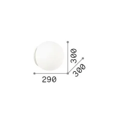 Ideal-Lux - Lampada da parete MAPA AP1 D30, 30 x 30 x h29 cm,<Dmora New